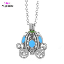 Load image into Gallery viewer, Pumpkin Car Design Aromatherapy Pendant Easter Jewelry Angel Bola Women Chime Harmony Caller Necklace Essential OIl Locket L129