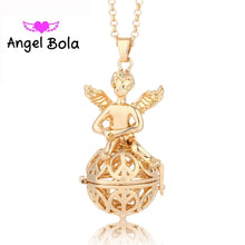 Load image into Gallery viewer, 20.5mm Angel Bola Sound Essential Oil Ball in Metal Harmony Cage Pendant DIY Jewelry for Baby and Woman Perfume Pendant L013