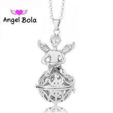 Load image into Gallery viewer, 20.5mm Angel Bola Sound Essential Oil Ball in Metal Harmony Cage Pendant DIY Jewelry for Baby and Woman Perfume Pendant L013