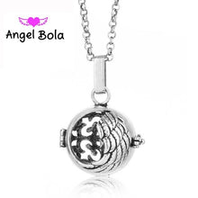 Load image into Gallery viewer, Harmony Caller Pendants Jewelry 20.5mm Necklace Angel Wing Interchangeable Maternity Ball Angel Bola Essential Oil Locket L038