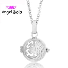 Load image into Gallery viewer, Harmony Caller Pendants Jewelry 20.5mm Necklace Angel Wing Interchangeable Maternity Ball Angel Bola Essential Oil Locket L038