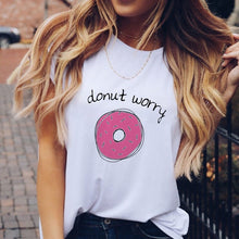 Load image into Gallery viewer, Summer Women Clothes Van Gogh Art Oil Painting T Shirt VOGUE Letter Harajuku Print Friends Tv Streetwear Shirt Tops Tee Female