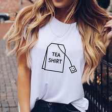Load image into Gallery viewer, Summer Women Clothes Van Gogh Art Oil Painting T Shirt VOGUE Letter Harajuku Print Friends Tv Streetwear Shirt Tops Tee Female