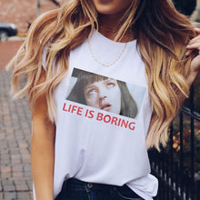 Load image into Gallery viewer, Summer Women Clothes Van Gogh Art Oil Painting T Shirt VOGUE Letter Harajuku Print Friends Tv Streetwear Shirt Tops Tee Female