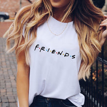Load image into Gallery viewer, Summer Women Clothes Van Gogh Art Oil Painting T Shirt VOGUE Letter Harajuku Print Friends Tv Streetwear Shirt Tops Tee Female