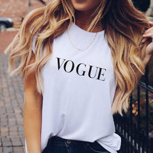 Load image into Gallery viewer, Summer Women Clothes Van Gogh Art Oil Painting T Shirt VOGUE Letter Harajuku Print Friends Tv Streetwear Shirt Tops Tee Female