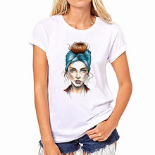 Load image into Gallery viewer, Summer Women Clothes Van Gogh Art Oil Painting T Shirt VOGUE Letter Harajuku Print Friends Tv Streetwear Shirt Tops Tee Female