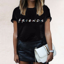 Load image into Gallery viewer, Summer Fashion Harajuku FRIENDS Letter Graphic Tee Shirt Femme Grunge Aesthetic Glasses Best Friends Tv Casual Tshirt Women Tops