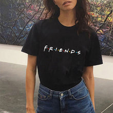 Load image into Gallery viewer, Harujuku Kawaii Tops Friends Tv T Shirt Women Korean Style Fashion Tshirt Ulzzang Black T Shirt Letter Printed Tumblr Tees