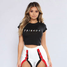 Load image into Gallery viewer, FRIENDS Letter Printed T-shirt Korean Style Fashion Crop Tops Friends TV Show Tshirt Harajuku Kawaii Streetwear Female T-shirt