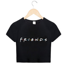 Load image into Gallery viewer, FRIENDS Letter Printed T-shirt Korean Style Fashion Crop Tops Friends TV Show Tshirt Harajuku Kawaii Streetwear Female T-shirt