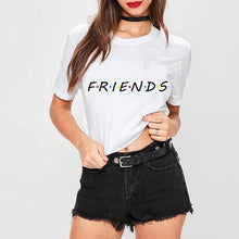 Load image into Gallery viewer, FRIENDS Letter Print T Shirt Women Short Sleeve O Neck Loose Tshirt 2019 Summer Women Tee Shirt Tops Camisetas Mujer