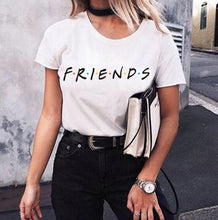Load image into Gallery viewer, FRIENDS Letter Print T Shirt Women Short Sleeve O Neck Loose Tshirt 2019 Summer Women Tee Shirt Tops Camisetas Mujer