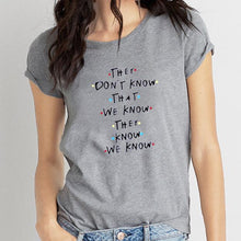 Load image into Gallery viewer, Friends Letter Print T Shirt Women Short Sleeve O Neck Loose Tshirt 2019 Summer Women White Tee Shirt Tops Camisetas Mujer