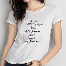Load image into Gallery viewer, Friends Letter Print T Shirt Women Short Sleeve O Neck Loose Tshirt 2019 Summer Women White Tee Shirt Tops Camisetas Mujer