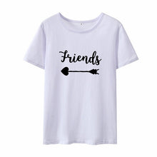 Load image into Gallery viewer, Best Friends T shirt Women T-shirt Summer Short Sleeve Sister Bff T Shirt Women Tshirt Top Black White Cotton Tee Shirt Femme