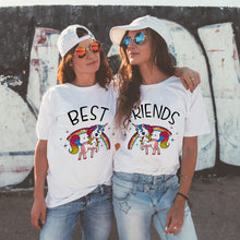 Load image into Gallery viewer, Newest Best Friends T Shirt Women Harajuku Kawaii BFF T-shirt 90s Graphic Cartoon Tshirt Funny Fashion Top Tees Streetwea Female