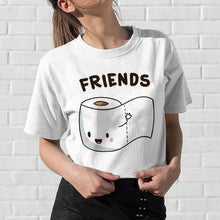 Load image into Gallery viewer, Newest Best Friends T Shirt Women Harajuku Kawaii BFF T-shirt 90s Graphic Cartoon Tshirt Funny Fashion Top Tees Streetwea Female