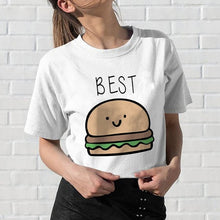 Load image into Gallery viewer, Newest Best Friends T Shirt Women Harajuku Kawaii BFF T-shirt 90s Graphic Cartoon Tshirt Funny Fashion Top Tees Streetwea Female